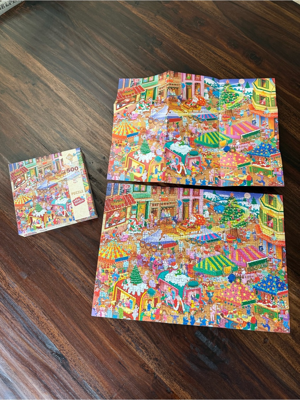 Puzzle, Colorful Holiday Market Puzzle - Vibrant Multi-Color, great condition